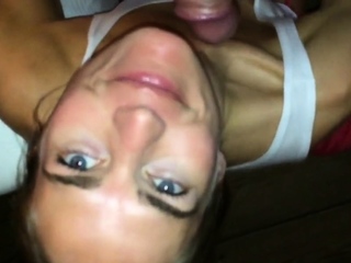 Amateur MILF Swallows Cum and Gets a Facial