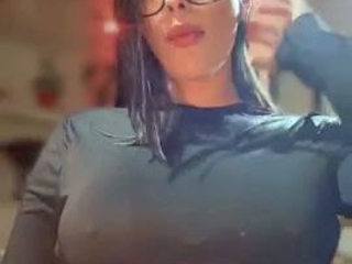 Amateur striptease and Solo masturbation